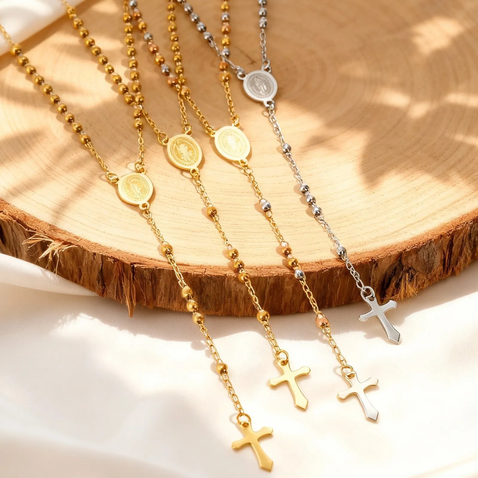 Rosary Drop Necklace
