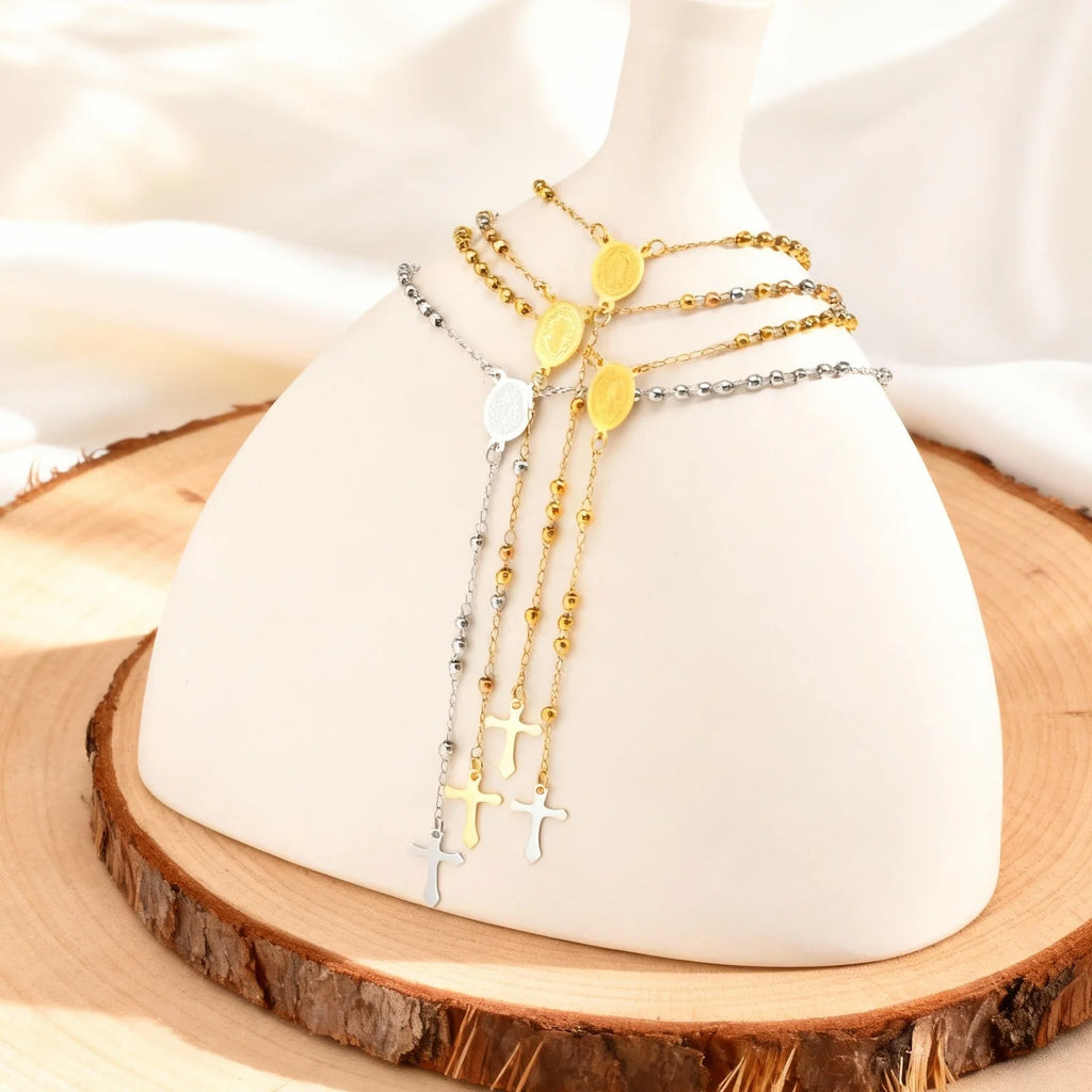 Rosary Drop Necklace