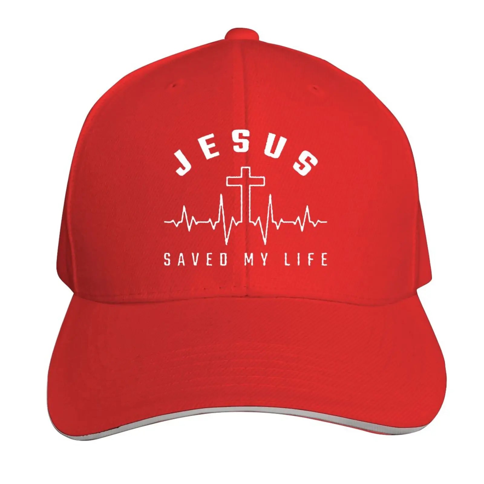 Jesus Saved My Life Hat Christian Baseball Cap Washed Cotton Denim Dad Hat for Men Women