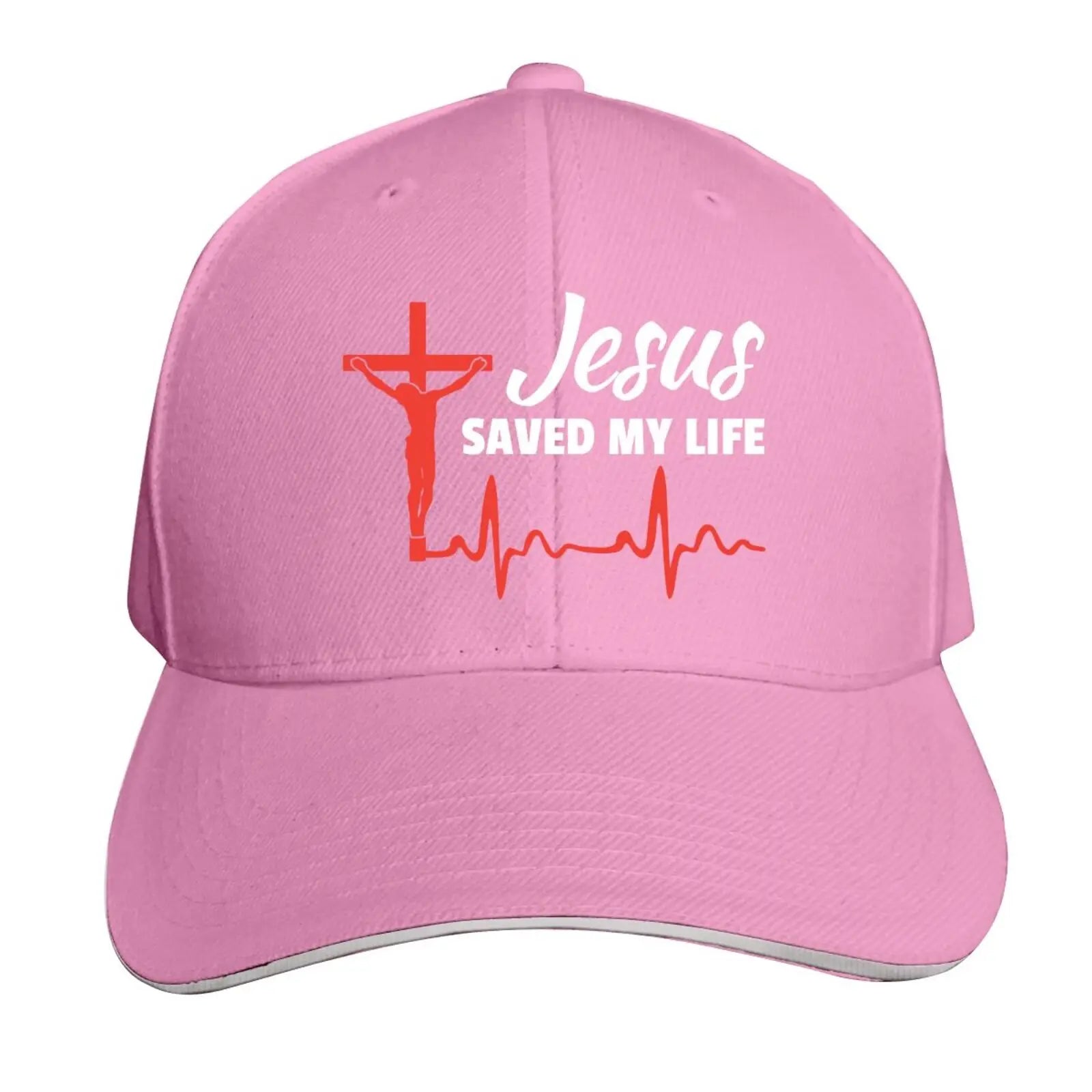 Jesus Saved My Life Hat Christian Baseball Cap Washed Cotton Denim Dad Hat for Men Women