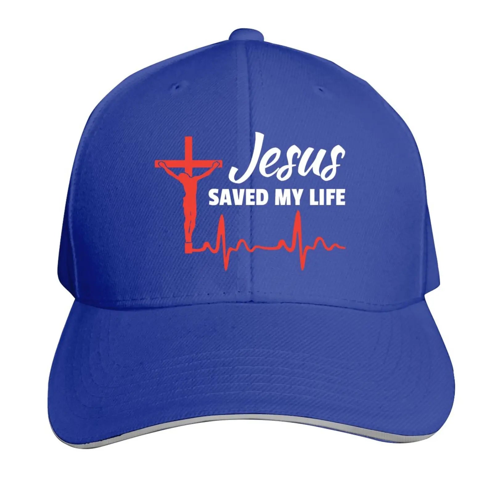 Jesus Saved My Life Hat Christian Baseball Cap Washed Cotton Denim Dad Hat for Men Women
